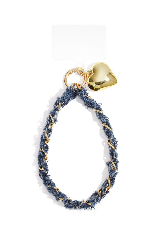 LOD of Love – Telefoonkoord Denim met Gouden Hart