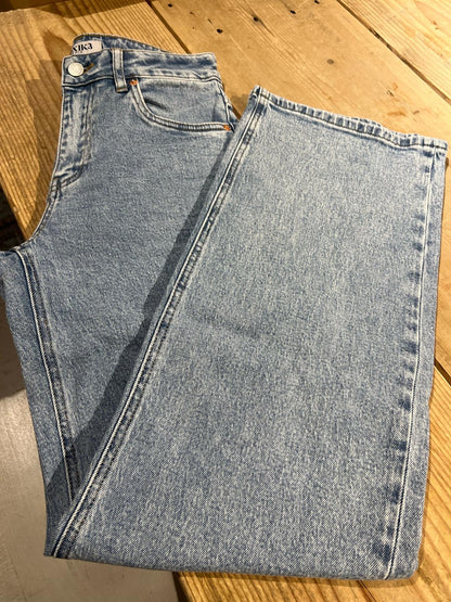 LOD of Love - Blauwe Wide Leg Jeans – Mid Waist