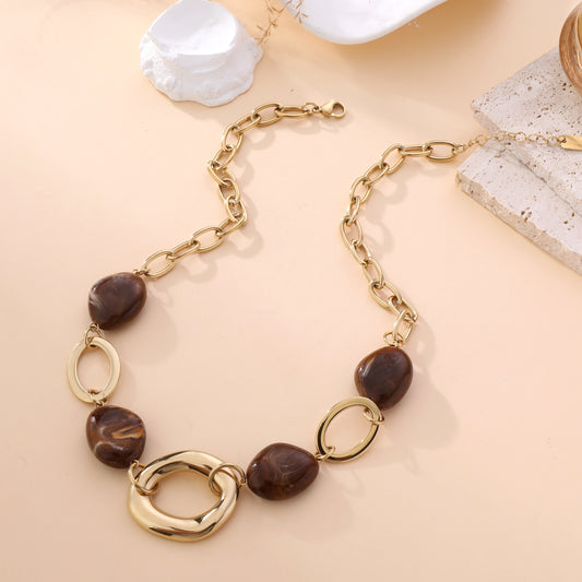 LOD of Love - Goudkleurige Schakelketting met Steenaccenten