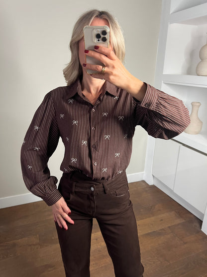 LOD of Love – Katoenen Strepenblouse met Strikjes
