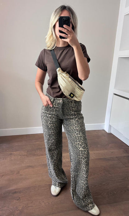 LOD of Love - Jeans Leopard Dad Fit Wide Leg Tall
