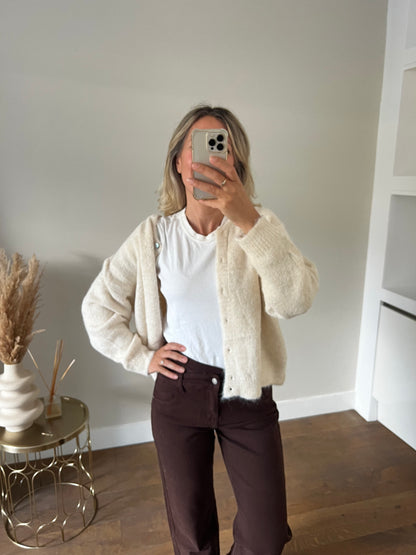 LOD of Love – Zacht Gebreid Vest Beige