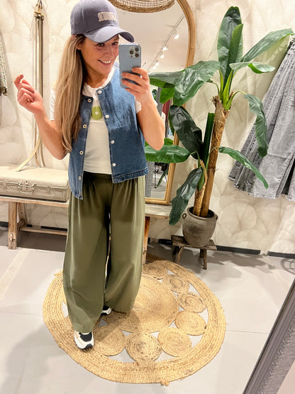 LOD of Love – Green Wide Leg Pantalon