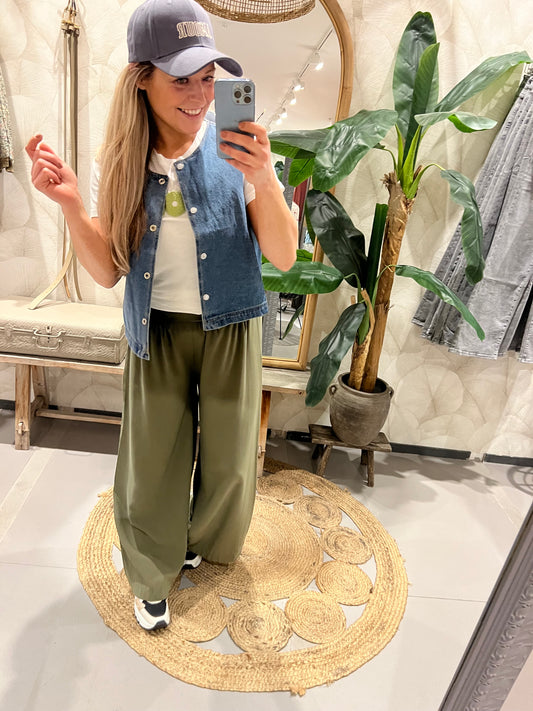 LOD of Love – Green Wide Leg Pantalon