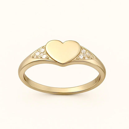 LOD of Love – Heart Ring Sterling Silver Gold Plated