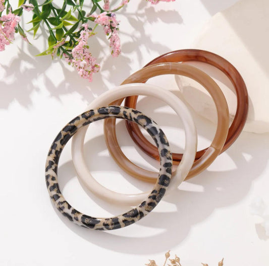 LOD of Love – Wild Neutrals Bangle Set Leopard Edition (Set van 4)
