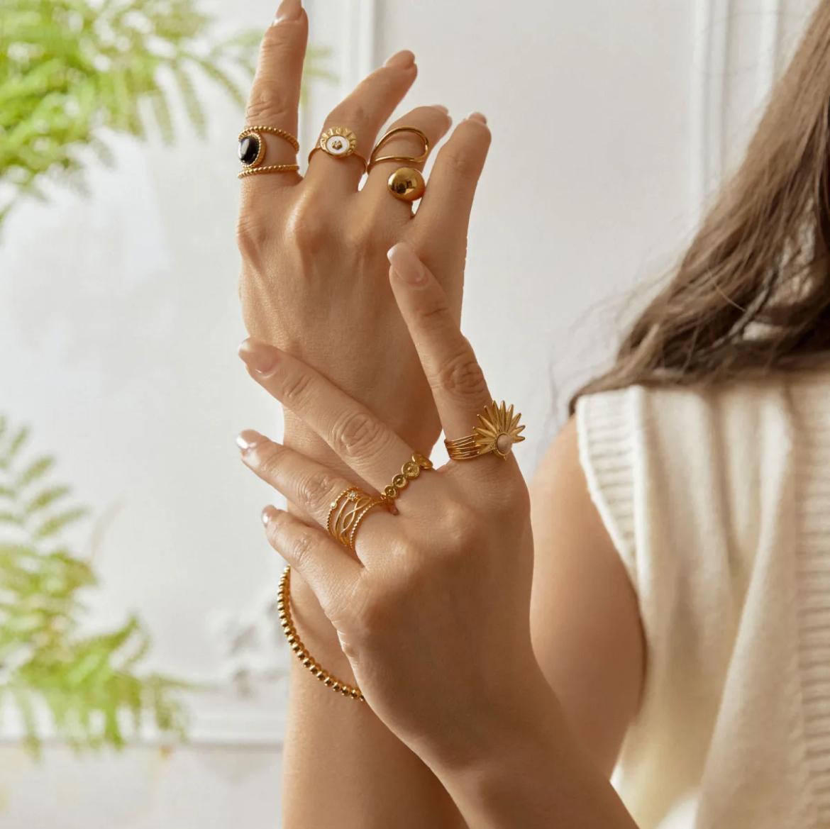 LOD of Love - Sun Bloom Ring Gouden Ring Beige