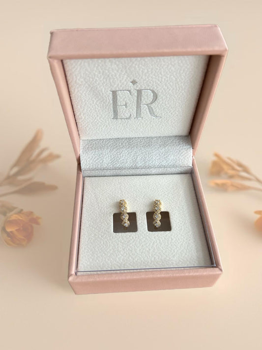 LOD of Love – Gold Plated Sterling Zilveren Oorringen met Zirkonia