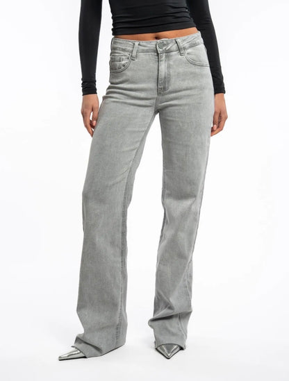 LOD of Love - Extra Tall Mid Waist Wide Leg Grey