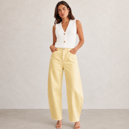 LOD of Love - Butter Yellow Barrel Jeans
