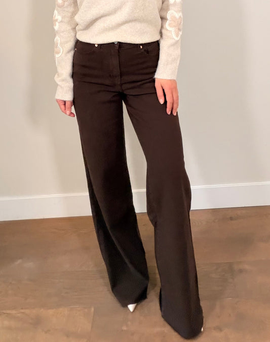 LOD of Love -  Extra Tall Jeans Wide Leg Brown