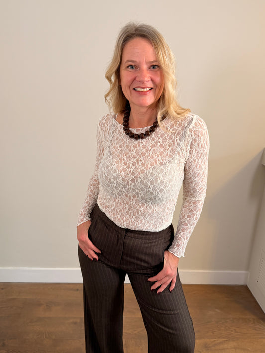 LOD of Love – Kanten Top Luna Gebroken Wit