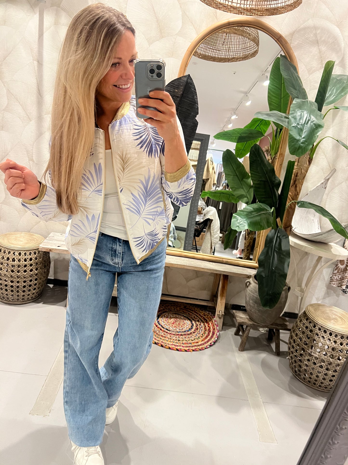 LOD of Love – Palm Leaf Bomberjack Blue