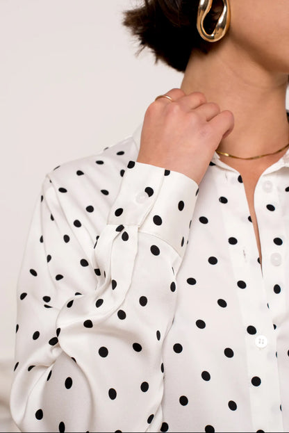 LOD Of Love - Polkadot Bluse Weiß Schwarz