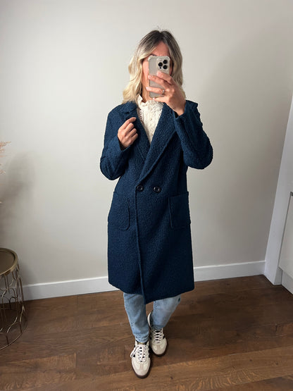 LOD of Love – Soft Bouclé Coat Blue