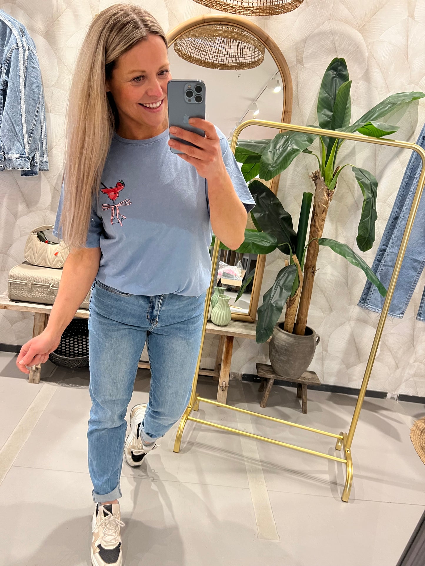 LOD of Love - T-Shirt Strawberry Daiquiri Jeansblauw