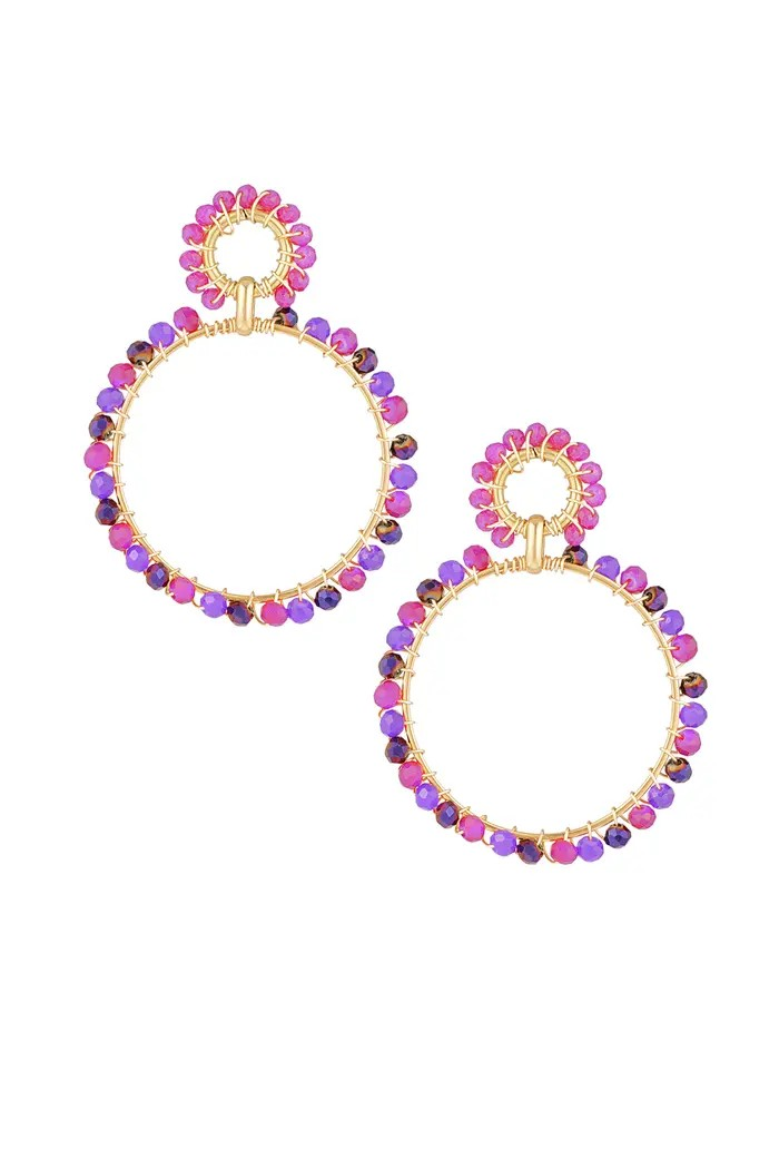 LOD of Love – Circle of Colours Oorbellen Fuchsia