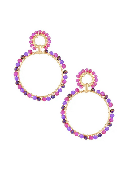 LOD of Love – Circle of Colours Oorbellen Fuchsia