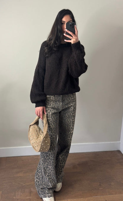 LOD Of Love - Knitted Cozy Sweater Bruin