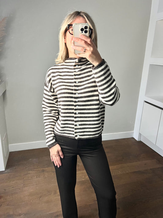 LOD of Love – Gestreept Vest Bruin Isa