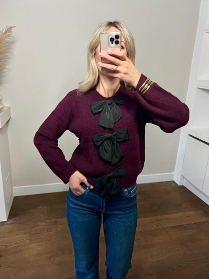 LOD of Love – Bordeaux Vest met Satijnen Strikken