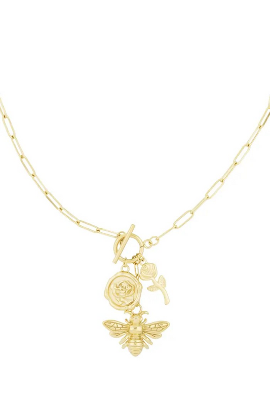 LOD of Love – Bee Blossom Ketting Goudkleurig