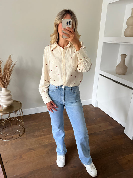 LOD of Love – Heart Blouse Ecru