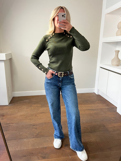 LOD Of Love - Elegante Trui met Schouderknopen