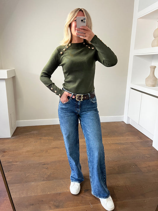 LOD Of Love - Elegante Trui met Schouderknopen