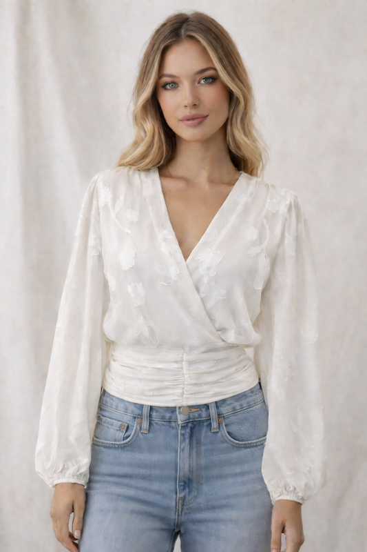 LOD of Love – Emma Top Off White Met Pofmouw