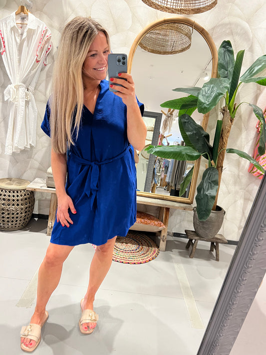 LOD of Love – Marine Blauwe Jurk met Ceintuur
