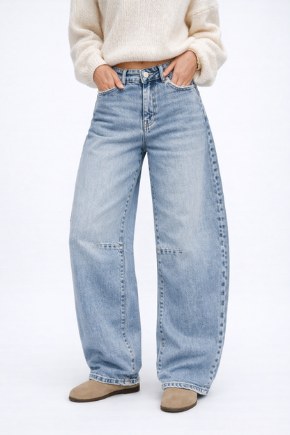 LOD of Love – Jeans mit Leopardenmuster, Dad-Fit, weites Bein, groß