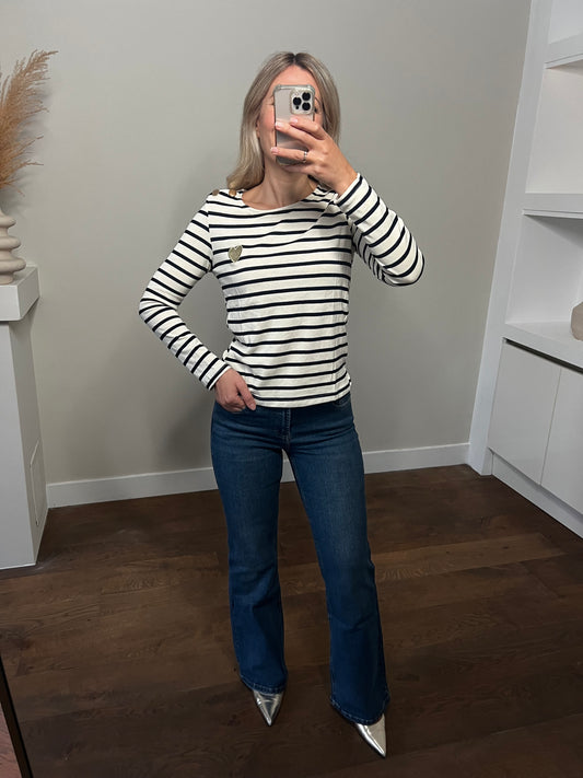 LOD of Love – Gestreepte Marinière Top met Hartje