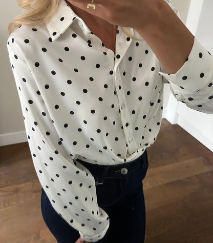 LOD Of Love - Polkadot Blouse White Black