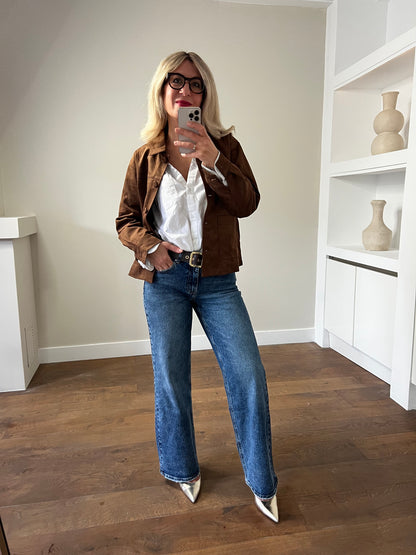 LOD of Love – Cognac Faux Suede Musthave Jacket