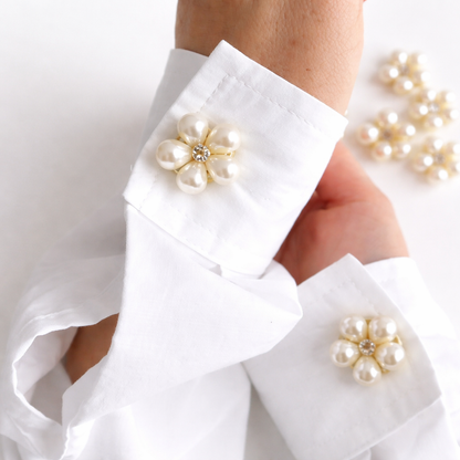 LOD of Love – Manschettenknöpfe Floral Grace in Goldfarbe