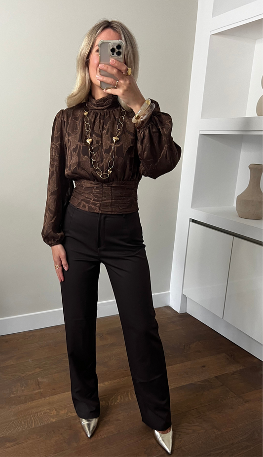 LOD of Love - Pantalon Liana Brown Tall Fit