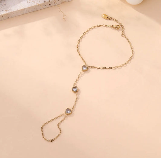 LOD of Love – Gouden Armband met Ring en Hartjes