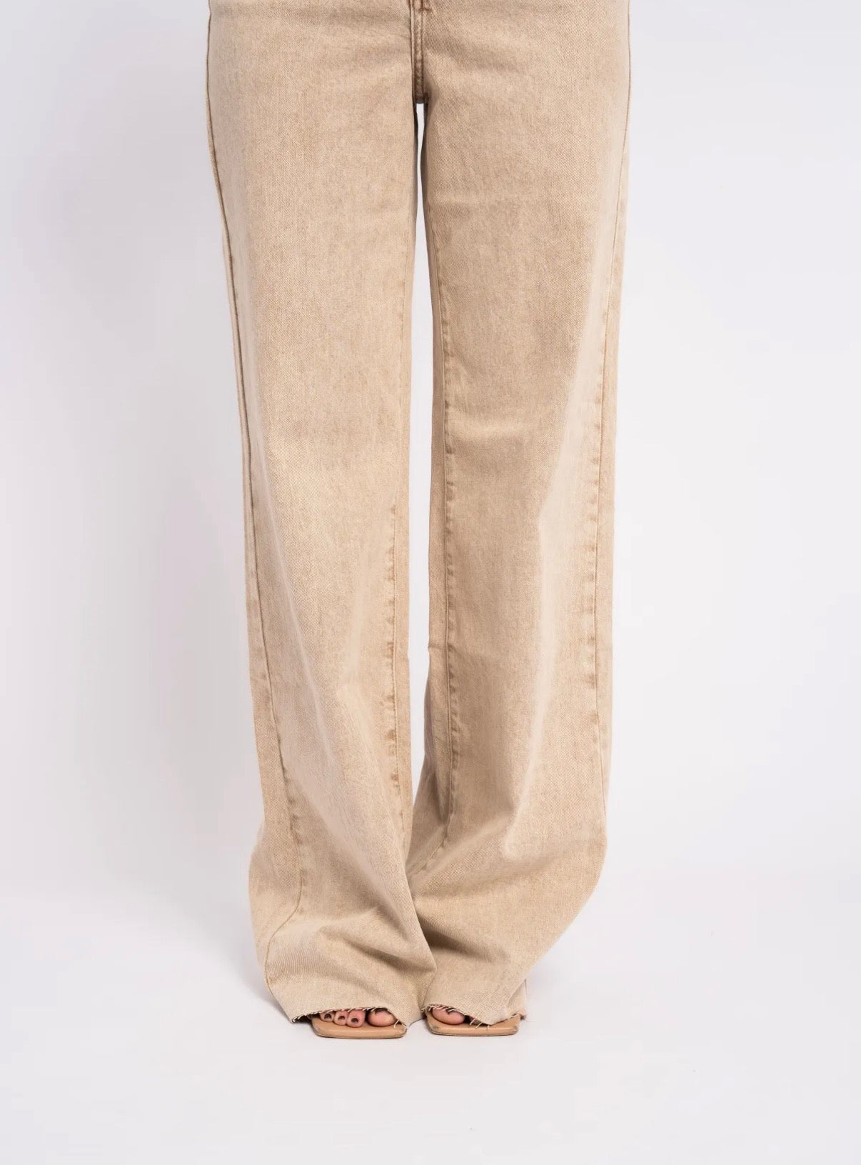 LOD of Love - Extra Tall Wide Leg Jeans Beige – Inseam 90 cm