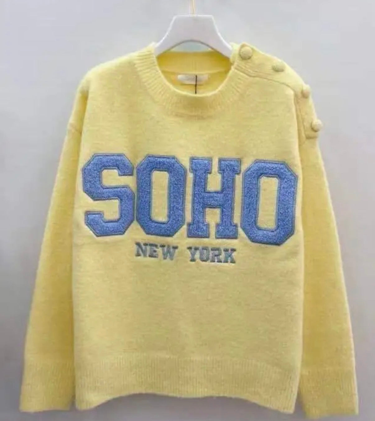 LOD Of Love - Striped Sweater Beige Brown With Embroidered Flower Sleeve