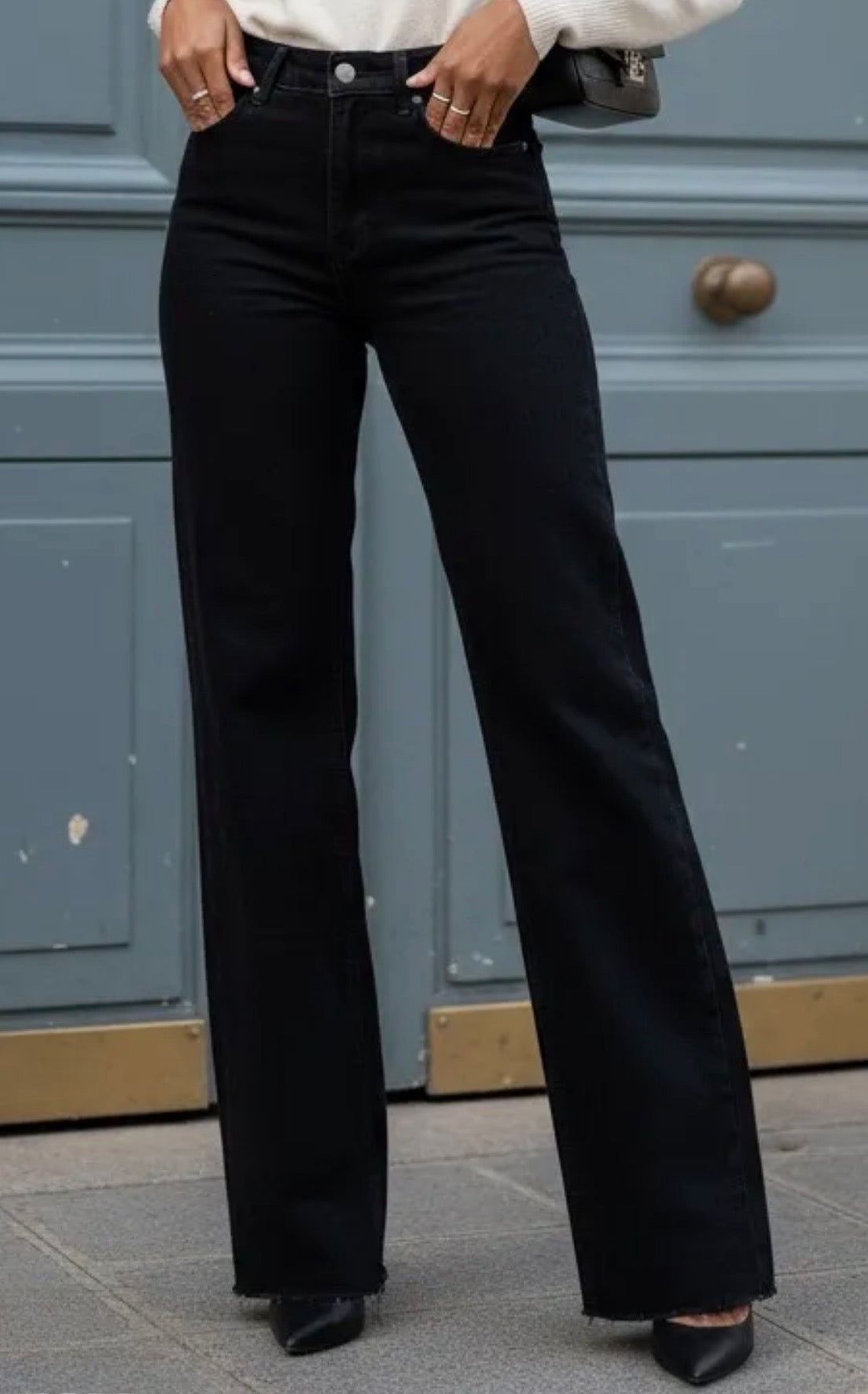 LOD of Love - Extra Tall Wide Leg Jeans Zwart