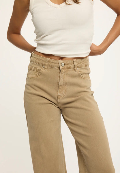LOD of Love - Extra Tall Wide Leg Jeans Camel– Inseam 90 cm