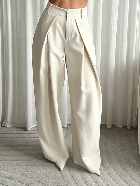 LOD of Love - Cream Wide Leg Pantalon - Tall Inseam 90 cm
