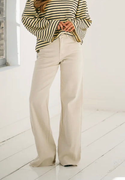 LOD of Love - Extra Tall Wide Leg Jeans Light Beige – Inseam 90 cm