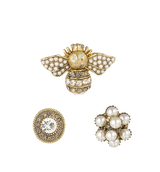 LOD of Love - Vintage Perlenbrosche Herz