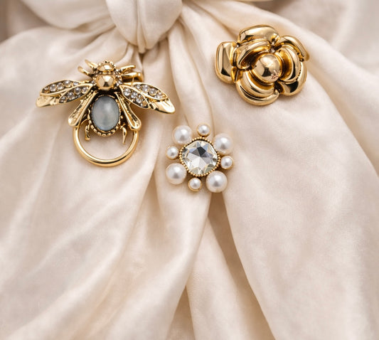 LOD of Love - Vintage Perlenbrosche Herz