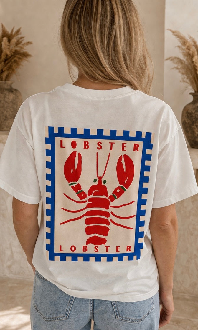 LOD of Love – Lobster Print T-Shirt White