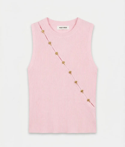 LOD of Love – Roze Top met Palmknopen