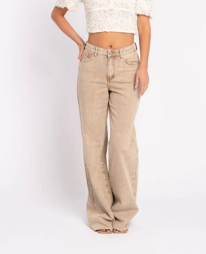 LOD of Love - Extra Tall Wide Leg Jeans Beige – Inseam 90 cm