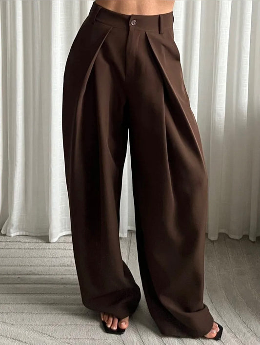 LOD of Love - Brown Wide Leg Pantalon - Tall Inseam 90 cm